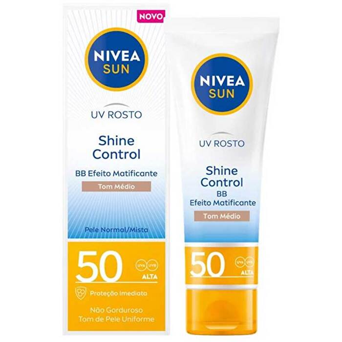 Nivea Sun Uv Face Shine Control Cream Tinted Spf 50 - Matující Krem Na Obličej 50ml