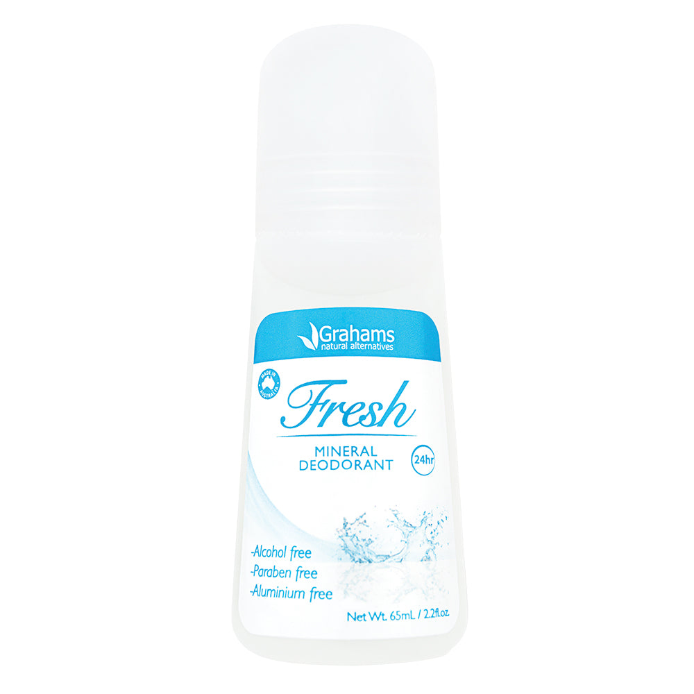 Grahams Natural Mineral Deodorant Roll-On Fresh 65ml