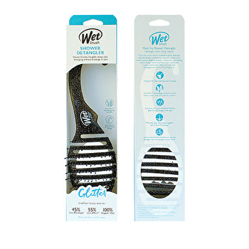 Wet Brush Shower Detangler Glitter Black