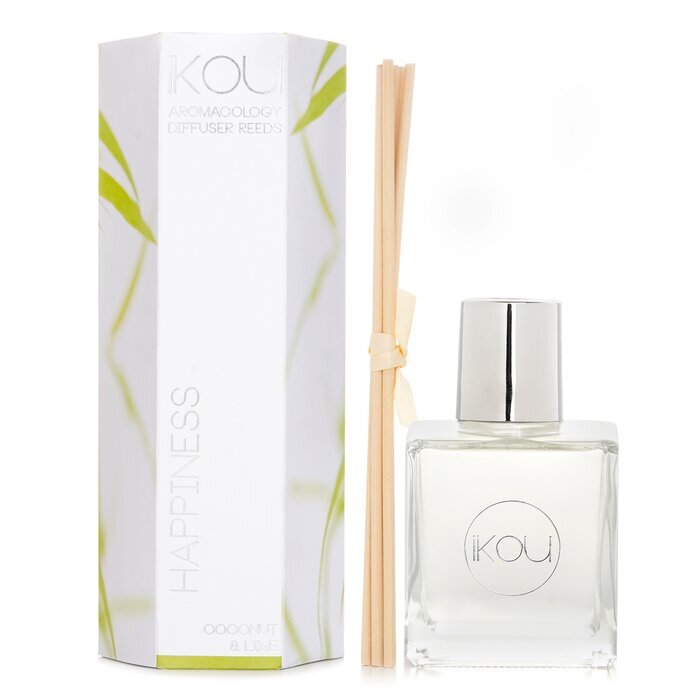 iKOU Aromacology Diffuser Reeds - Happiness (Coconut & Lime - 9 months supply) 175ml