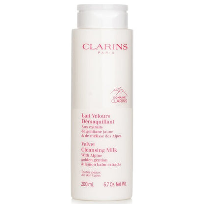 Clarins Velvet Cleansing Milk with Alpine Golden Gentian & Lemon Balm Extracts 200ml/6.7oz