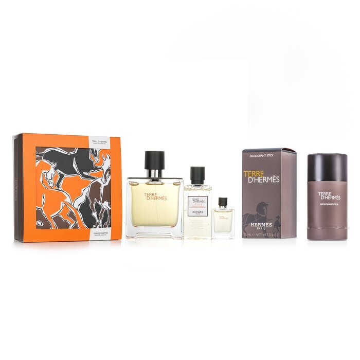 Hermes Terre D'Hermes Pure Set + Terre D'Hermes Deodorant Stick 2pcs