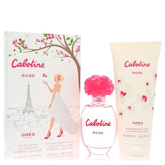 Gres Cabotine Rose Gift Set - Eau De Toilette Spray + 6.7 oz Body Lotion