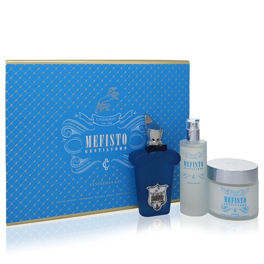Xerjoff Mefisto Gentiluomo Gift Set - Eau De Parfum Spray + Deodorant Spray + 6.7 oz Shave and Post Shave Cream