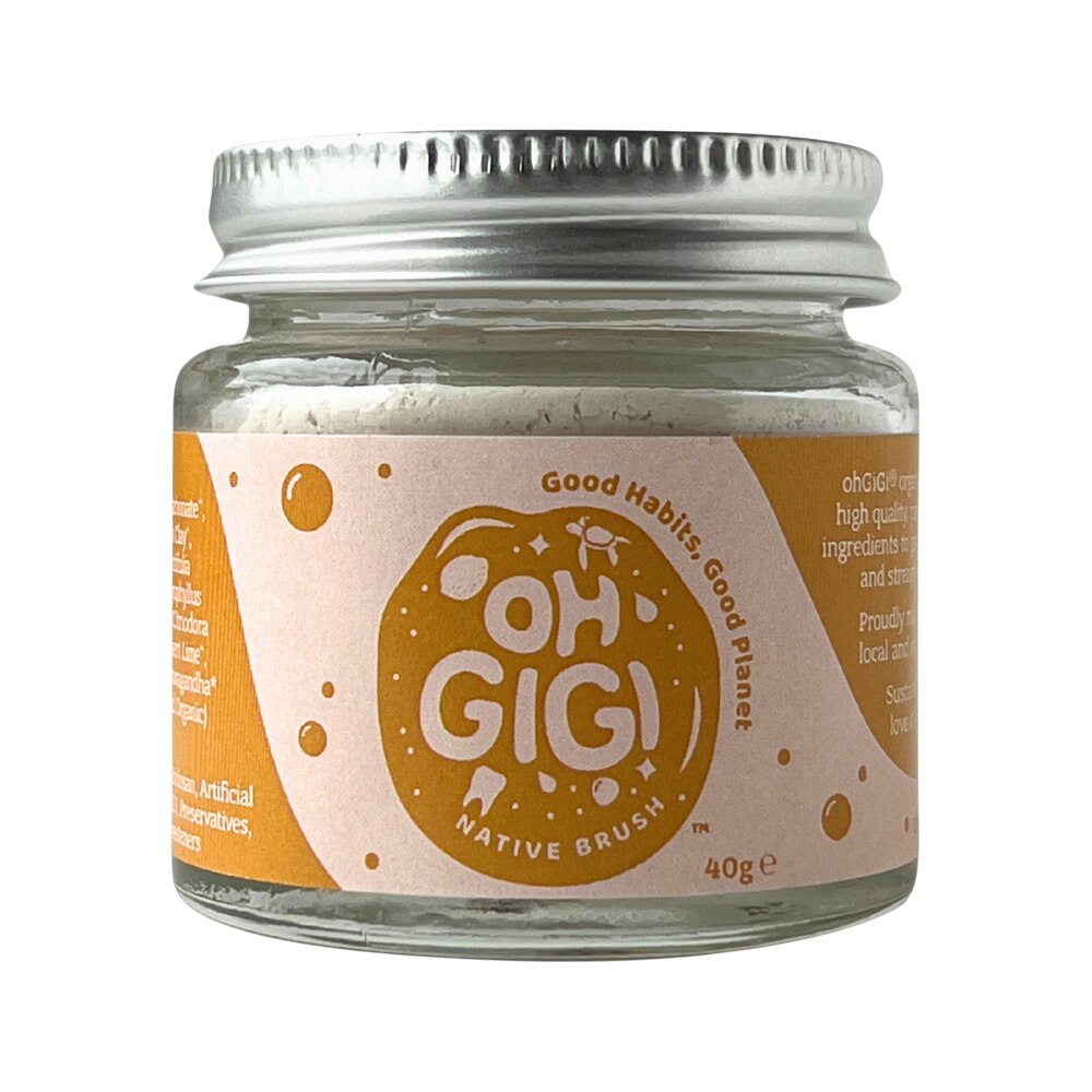 ohGiGi Tooth Powder Native Brush 40g